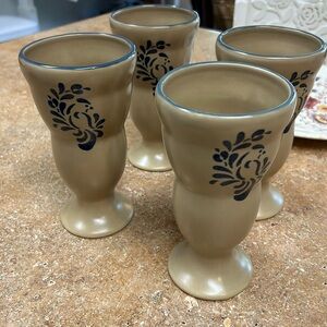 Pfaltzgraff Folk Art Pedestal Tumblers